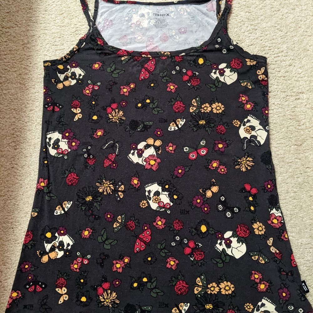 Cami with skulls & butterflies